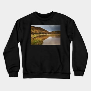 Rainbow over Pennard Castle, Gower, Wales Crewneck Sweatshirt